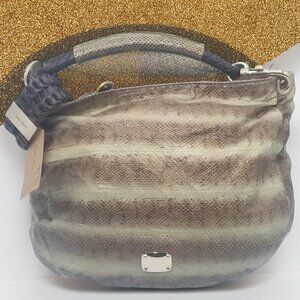 Jimmy Choo Python snake skin green python shoulder bag, has COA